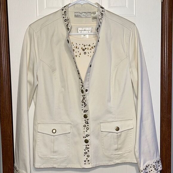 Susan Bristol TWO (2) Piece | Safari Line | Jacket and Matching Top Size 8 - Picture 11 of 16